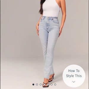 Abercrombie Curve Love Ultra High Rise Slim Straight Jeans